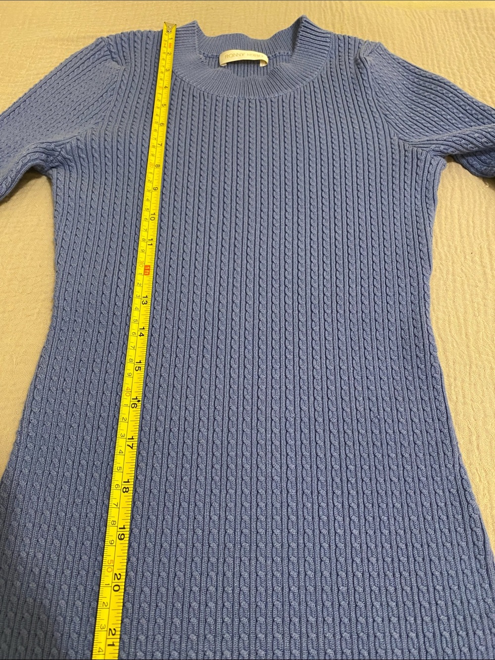 Ronny Kobo Collection Ribbed Knit Maxi Dress - Blue. Size XS - Picture 5 of 7